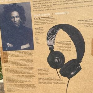 New  Marley headphones. Noise isolating